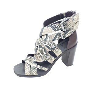 Dolce Vita Noree Faux Snakeskin Leather Strappy Block Heel Sandal Womens Size 9